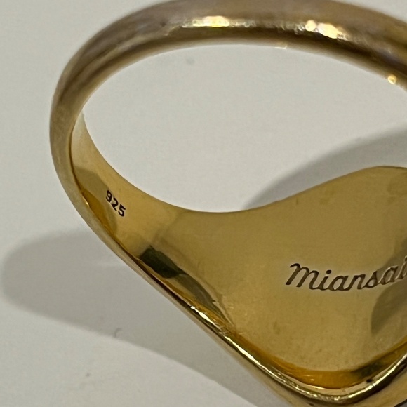 Miansai Men's Ring - Ma'at Gold Vermeil and Sage Enamel  Size 10  MSRP $185 - Picture 7 of 10